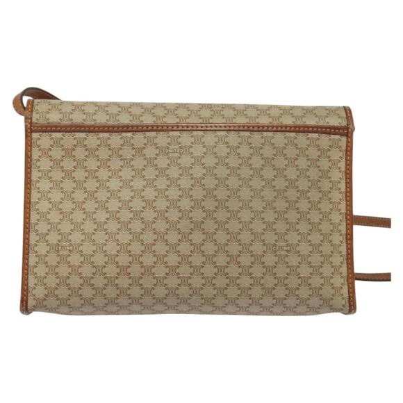 CELINE Macadam Canvas Shoulder Bag Pvc Beige Gold - Picture 3 of 12